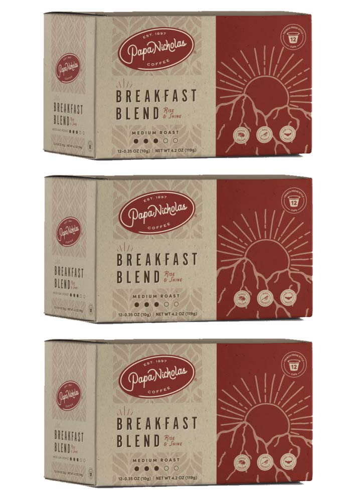Papanicholas Coffee Single Serve Coffee Cups, Fits Keurig K Cup Brewers, Coffee Pods Hawaiian Islands Blend,12 Ounce