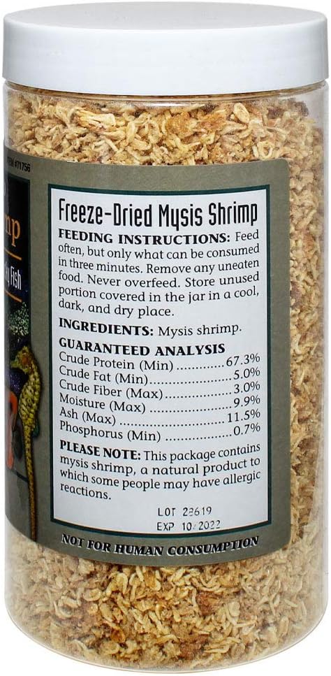 San Francisco Bay Brand Freeze-Dried Mysis Shrimp - Premium Fish Food for Live Fish, Shrimp Food