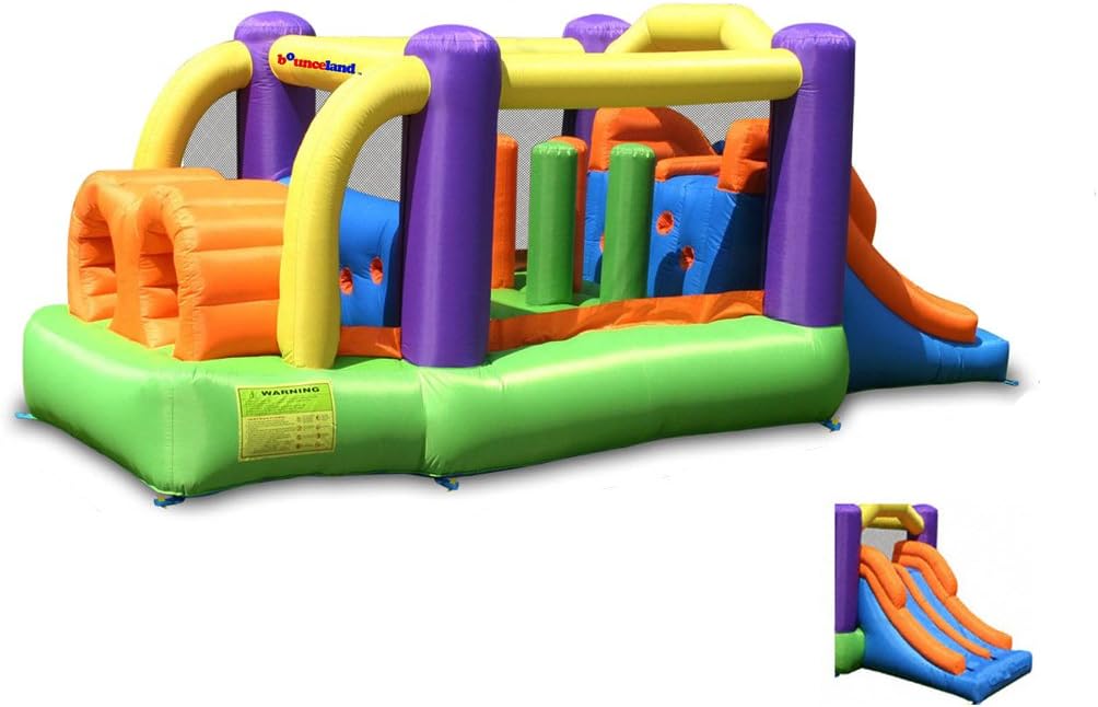 Bounceland Pro Racer Obstacle Bounce House with Dual Slides, Bounce, Climb, Slide All in One, UL 1 HP Blower Included, 19 ft x 9 ft x 7 ft H