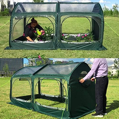 porayhut Pop Up Greenhouse Cover Flower House Mini Gardening Plant Flower Sunshine Room