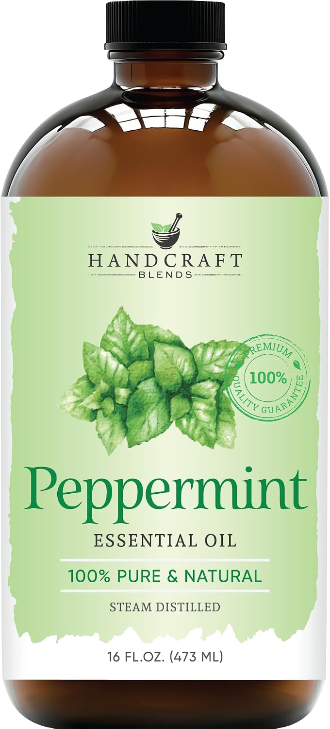 Handcraft Blends Peppermint Essential Oil – Huge 4 Fl Oz – 100% Pure and Natural – Premium Grade Essential Oil for Diffuser and Aromatherapy, Skin, Massage, Candle and Soap Making Fragrance