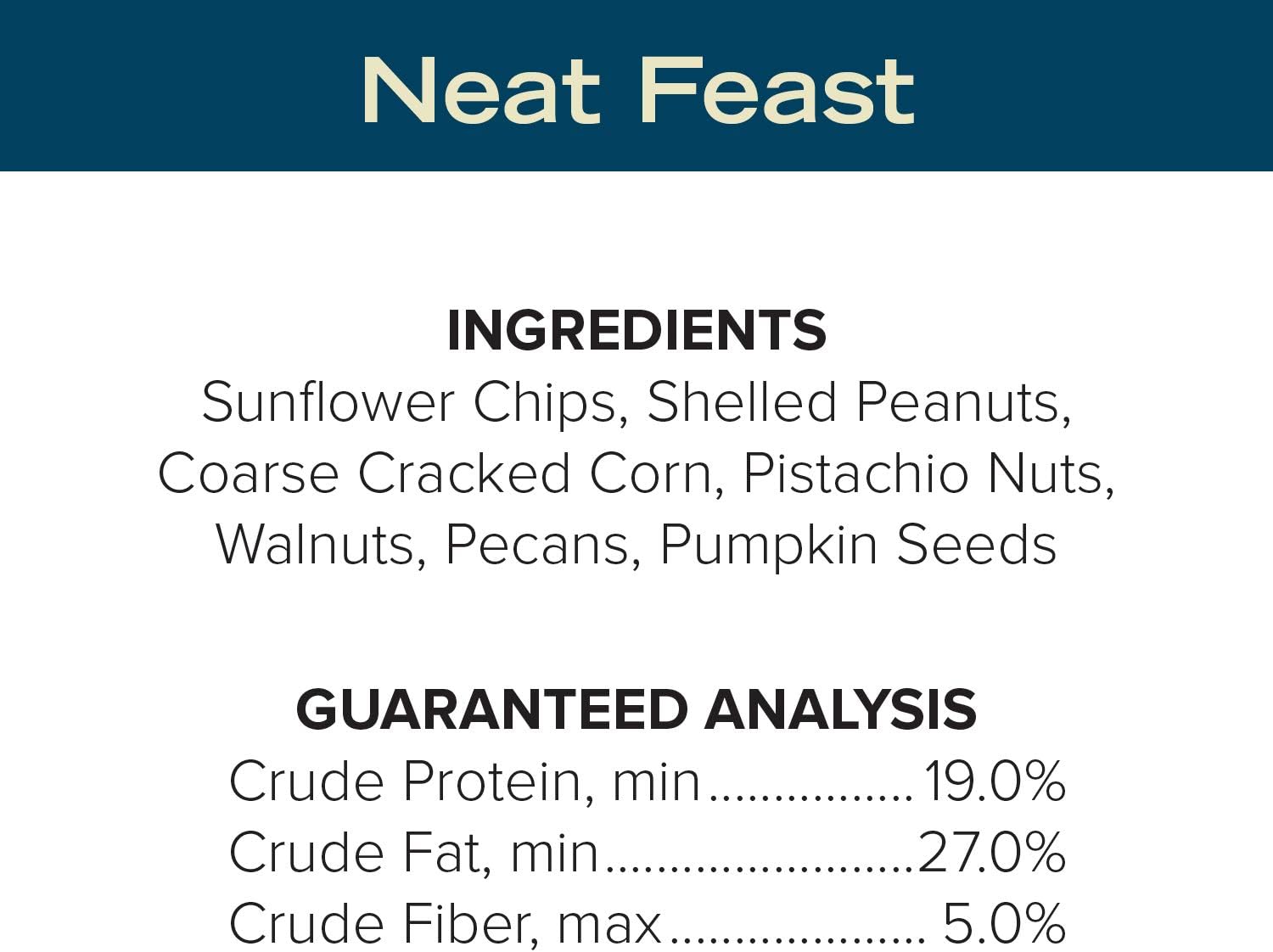 Blue Seal Neat Feast Wild Bird Seed | Convenient Shell-Free Mix | Attracts Wide Variety of Birds | 20 Pound Bag
