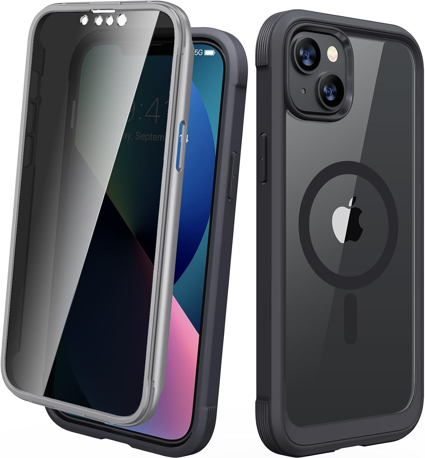 Diaclara Designed for iPhone 12 Mini Case, Full Body Rugged with Built-in Touch Sensitive Anti-Scratch Screen Protector