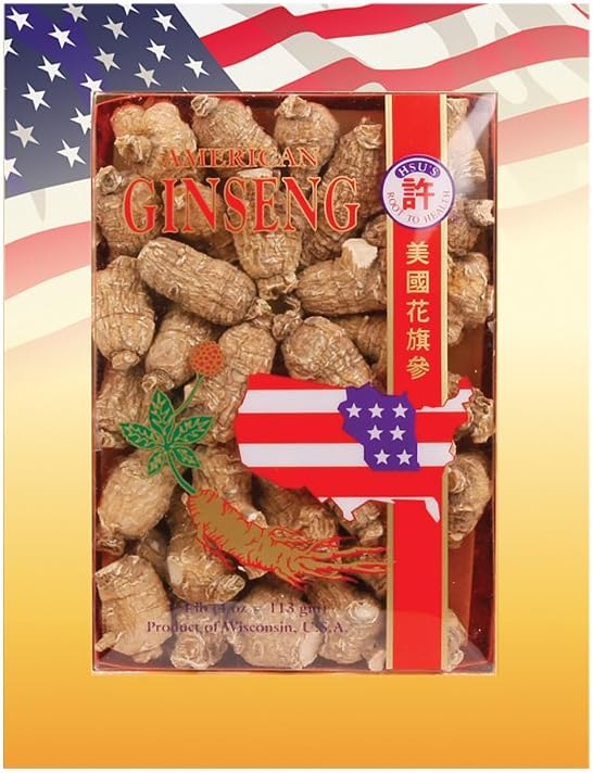 Hsu's SKU 110-4 | Short Extra Large | Cultivated Wisconsin American Ginseng Direct from Ginseng Gardens | 许氏花旗参 | 4oz Box, 西洋参, B005HSX9VM