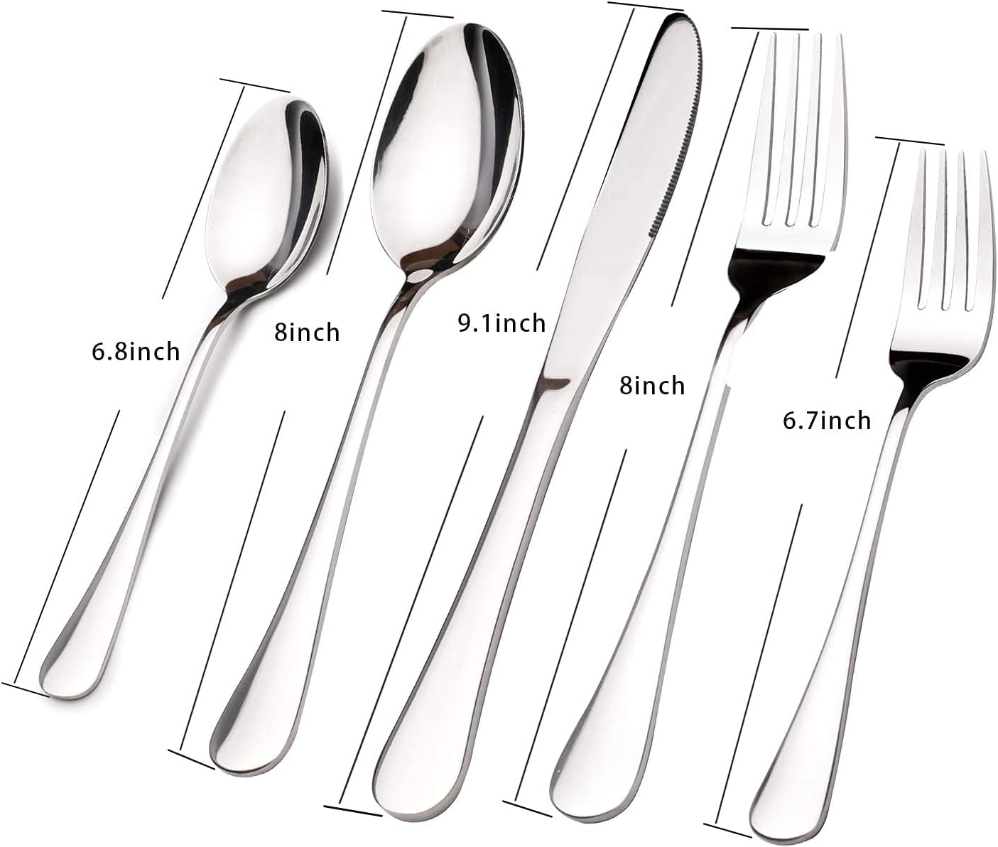 Silverware Set for 8, 40 Piece Stainless Steel Flatware Utensil Cutlery Set