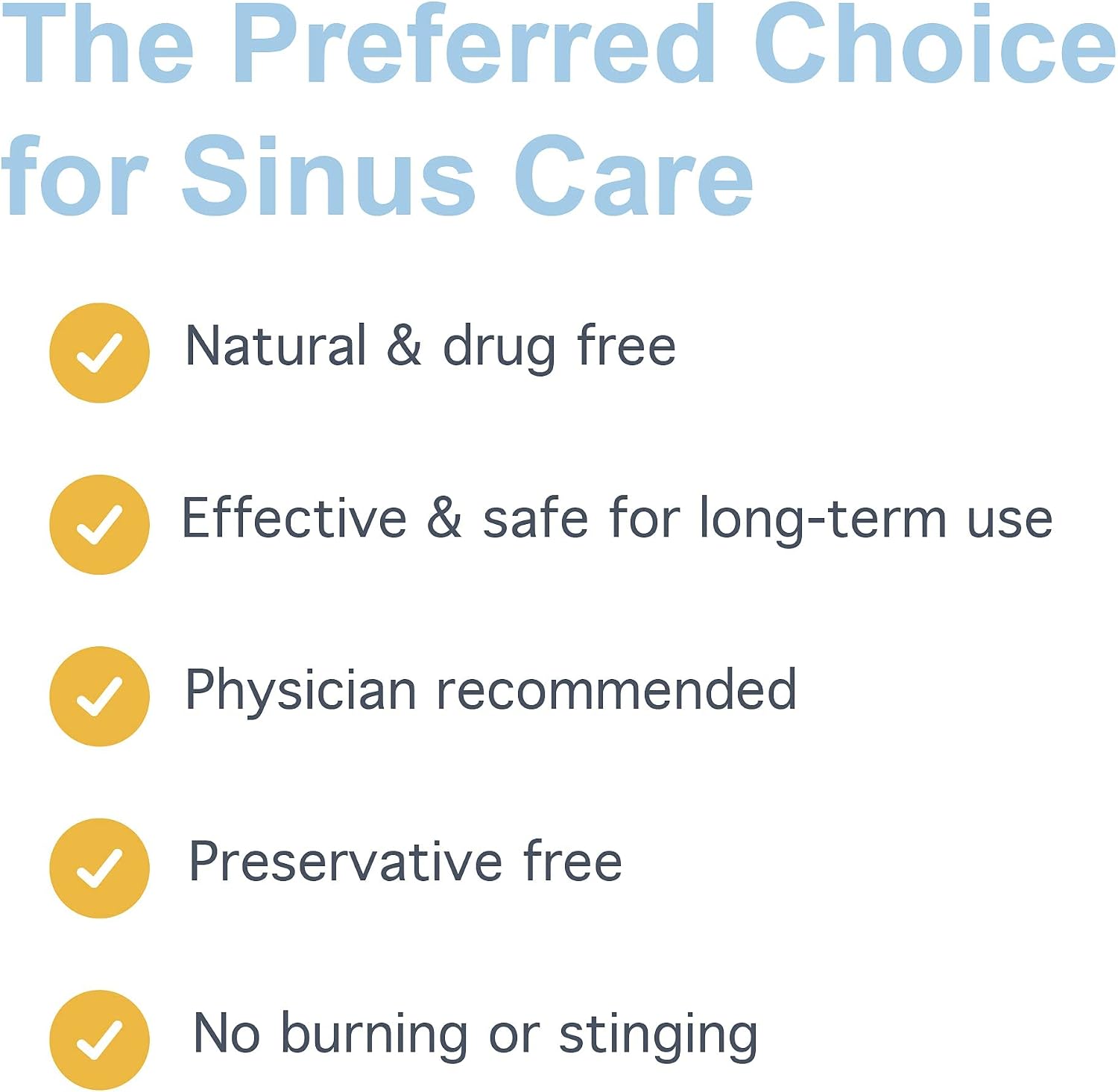 SinuPulse Elite SinuAir Sinus Rinse Salt Solution - Saline Powder for SinuPulse System, Neti Pot Flush, Nasal Wash Squeeze Bottle
