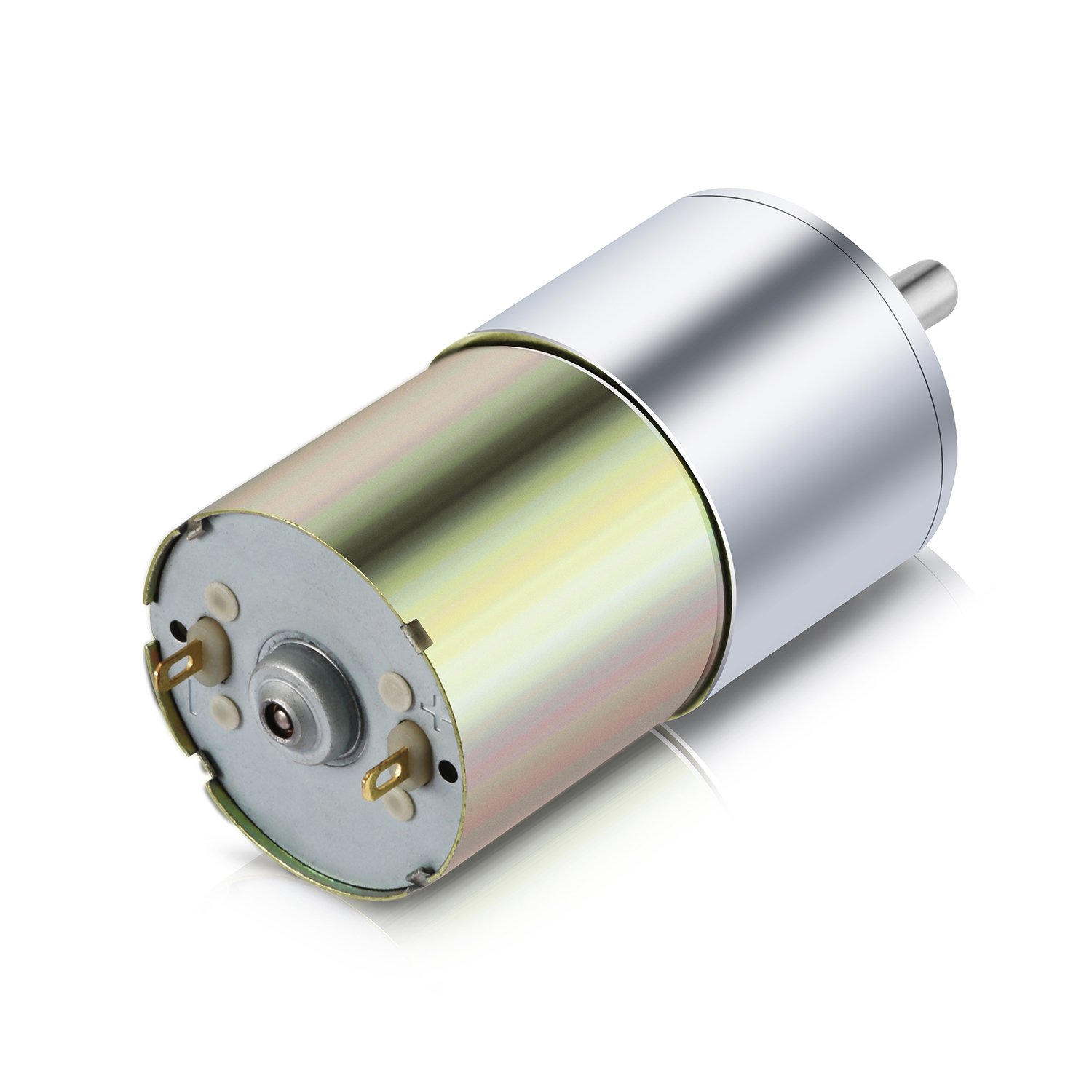DC 12V 200RPM Gear Motor High Torque Electric Micro Speed Reduction Geared Motor Centric Output Shaft 37mm Diameter Gearbox
