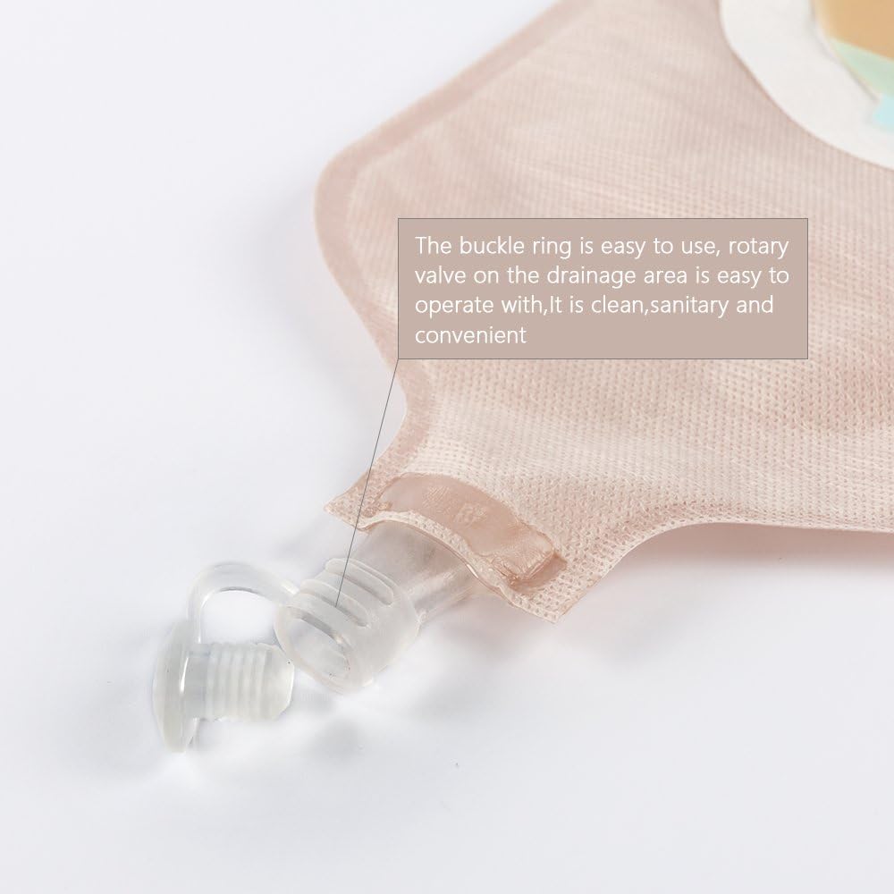15PCS One-Piece Urostomy Bag Drainable Pouches for Ostomy | with Measure Card,Urostomy Supplies for Colostomy Ileostomy Stoma Care, Cut-to-Fit