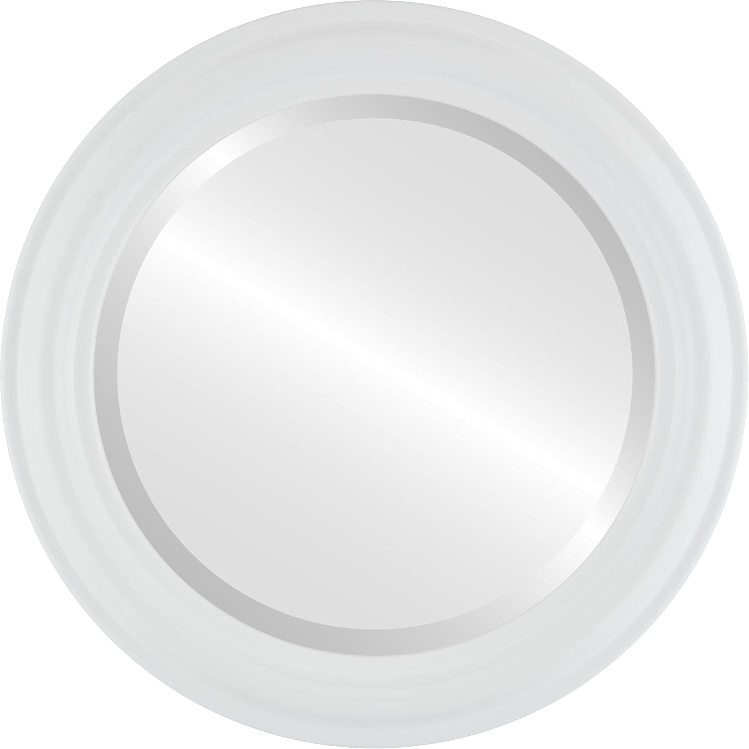 OVALCREST Round Beveled Wall Mirror for Home Decor - Philadelphia Style - Rubbed Bronze - 22x22 Outside Dimensions