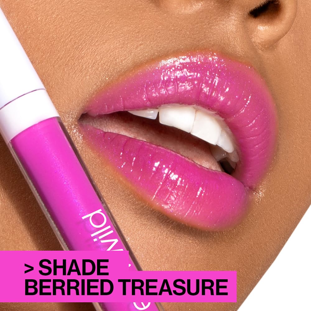 wet n wild MegaSlicks Lip Gloss, Ultra-Glossy, Vitamin-E Enriched, Ultra-Gloss High Shine Moisturizing, Cruelty-Free & Vegan - Bronze Berry