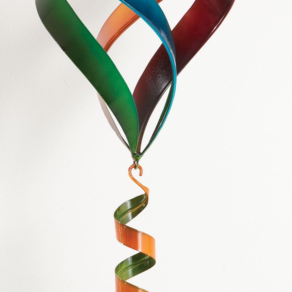 Bits and Pieces Enameled Rainbow Wind Spinner - Sun Catcher | Hanging Wind Spinners Outdoor Art Garden Spinner
