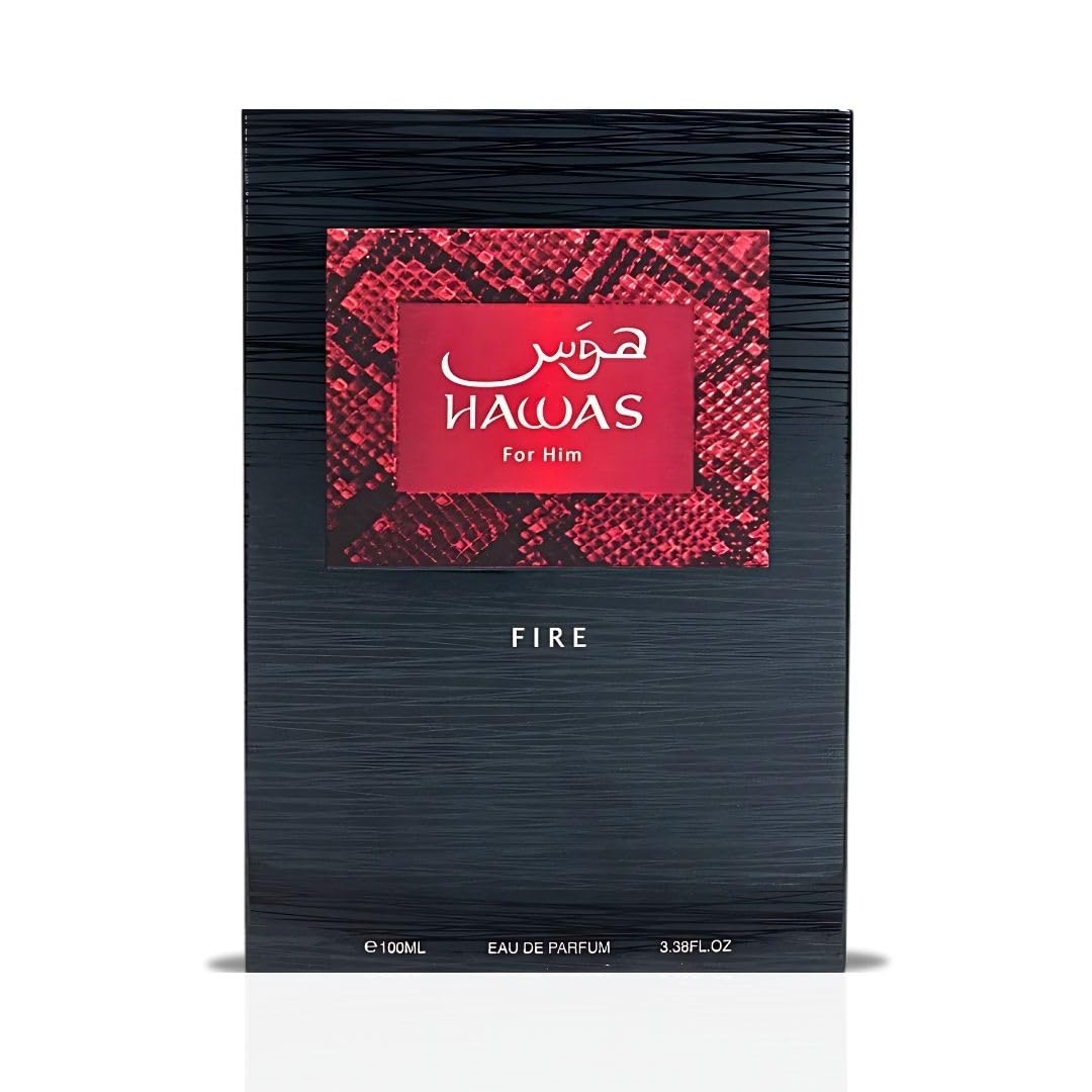 Rasasi Hawas For Men Eau De Parfum Spray 100ML (3.4 Oz) - Long Lasting Arabian Perfume, Premium Perfume Men, Ideal for Special Occasions & Daily Elegance, A Bold and Captivating Fragrance