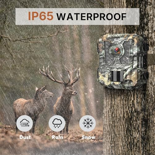 WOSODA Mini Trail Camera 4 Pack 30MP 1080P HD, Game Cam with SD Card