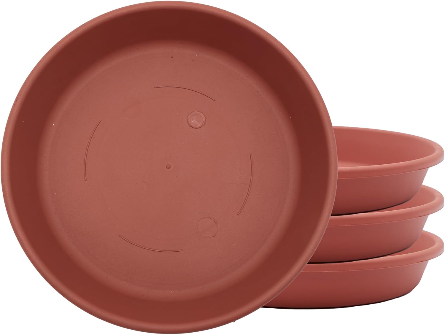 The HC Companies 14 Inch Round Plastic Classic Plant Saucer - Indoor Outdoor Plant Trays for Pots - 14"x14"x2.5" Sandstone