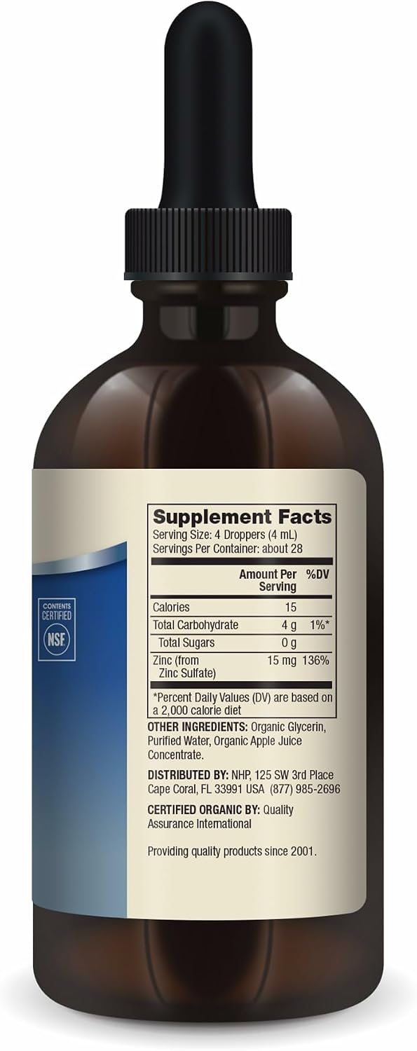 Dr. Mercola Zinc Liquid Drops, 15 mg, 3.88 fl oz (28 Servings)