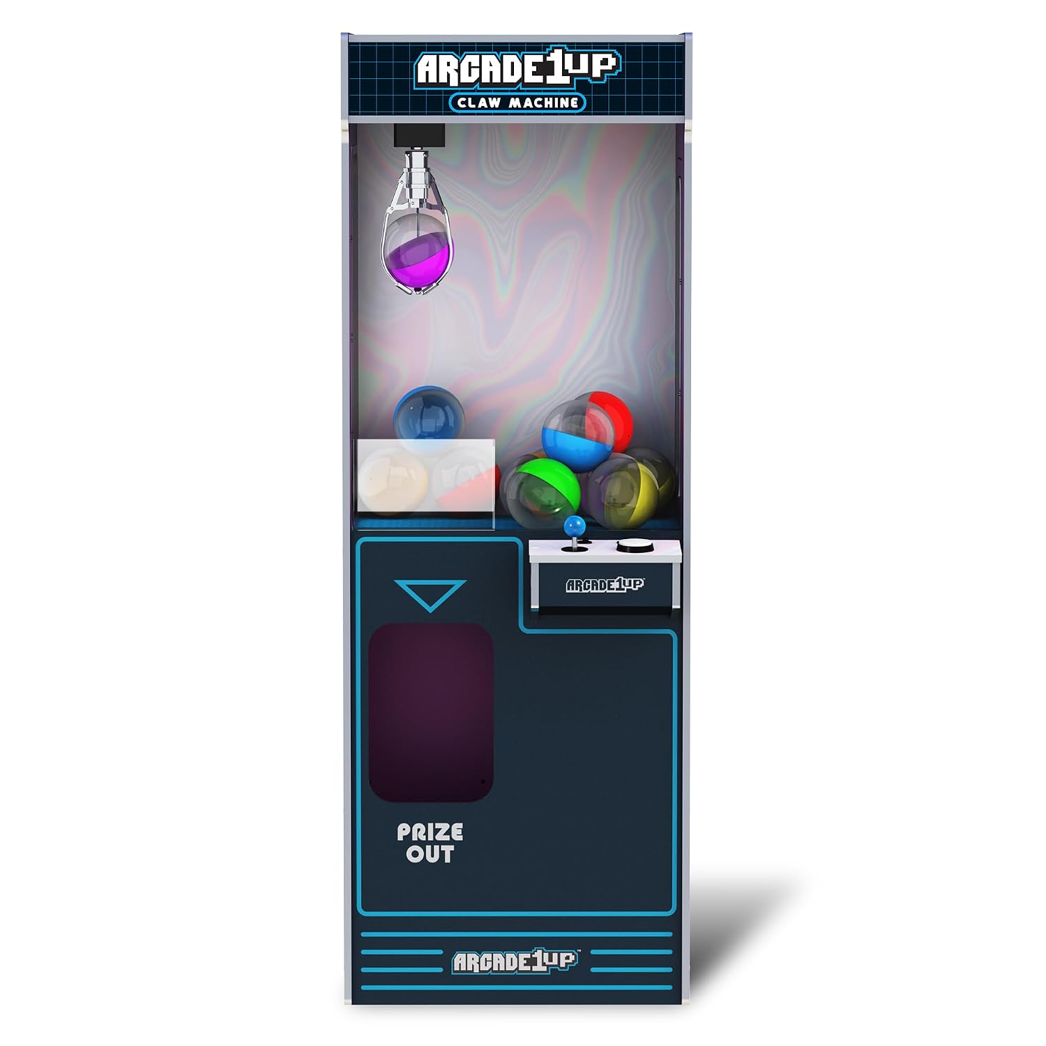 ARCADE1UP Claw Machine with 3 Levels of Difficulty, Ceiling Light | Adjustable Sound Volume for Arcade Game Room and Party Entertainment