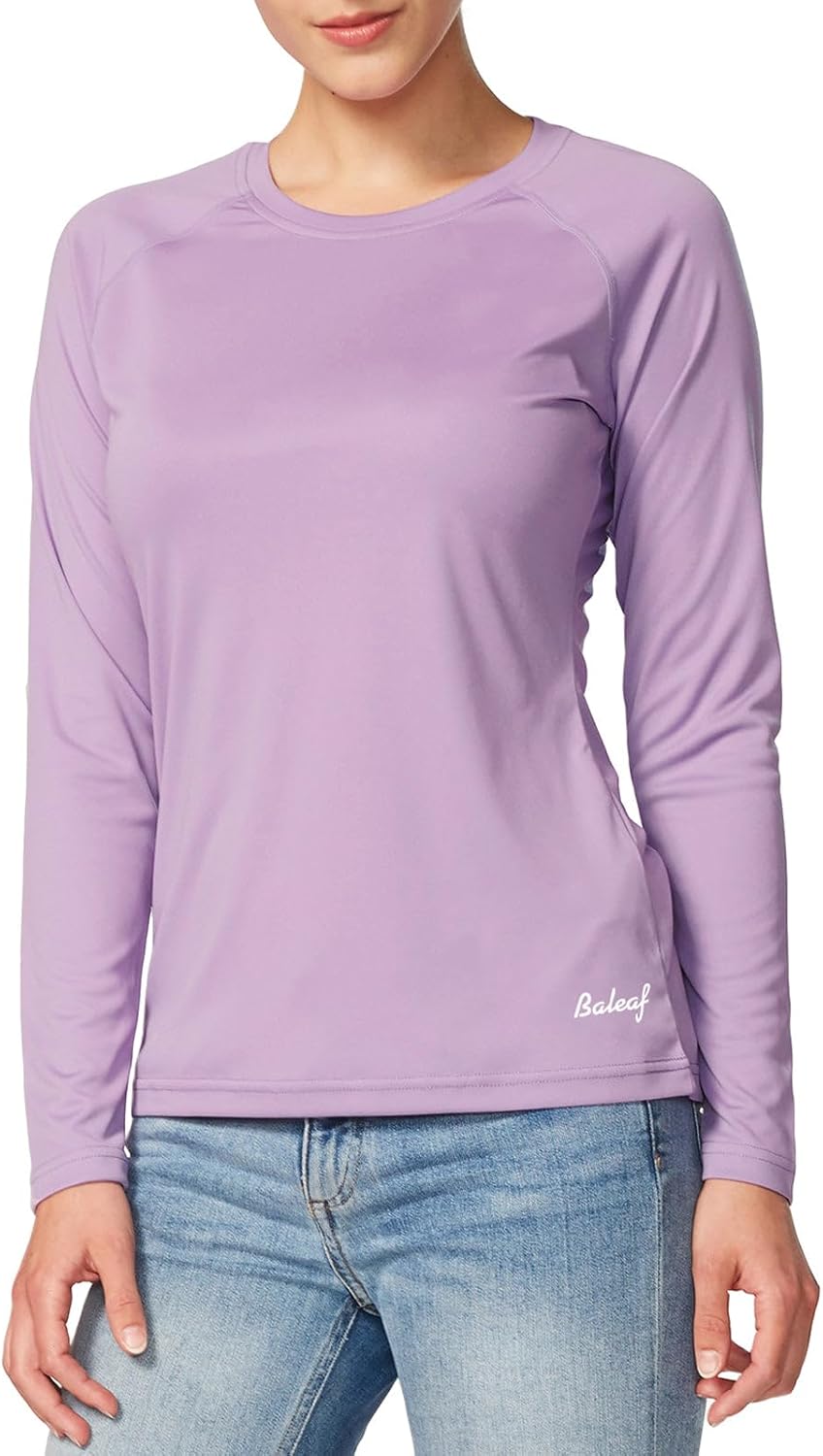 baleaf Women's UPF 50+ Sun Shirts Long Sleeve Stretchy Quick Dry | Lightweight, Rash Guard, UPF 50+ Sun Protection, Breathable Comfort material for Hking Workout, Excellent for hot weather