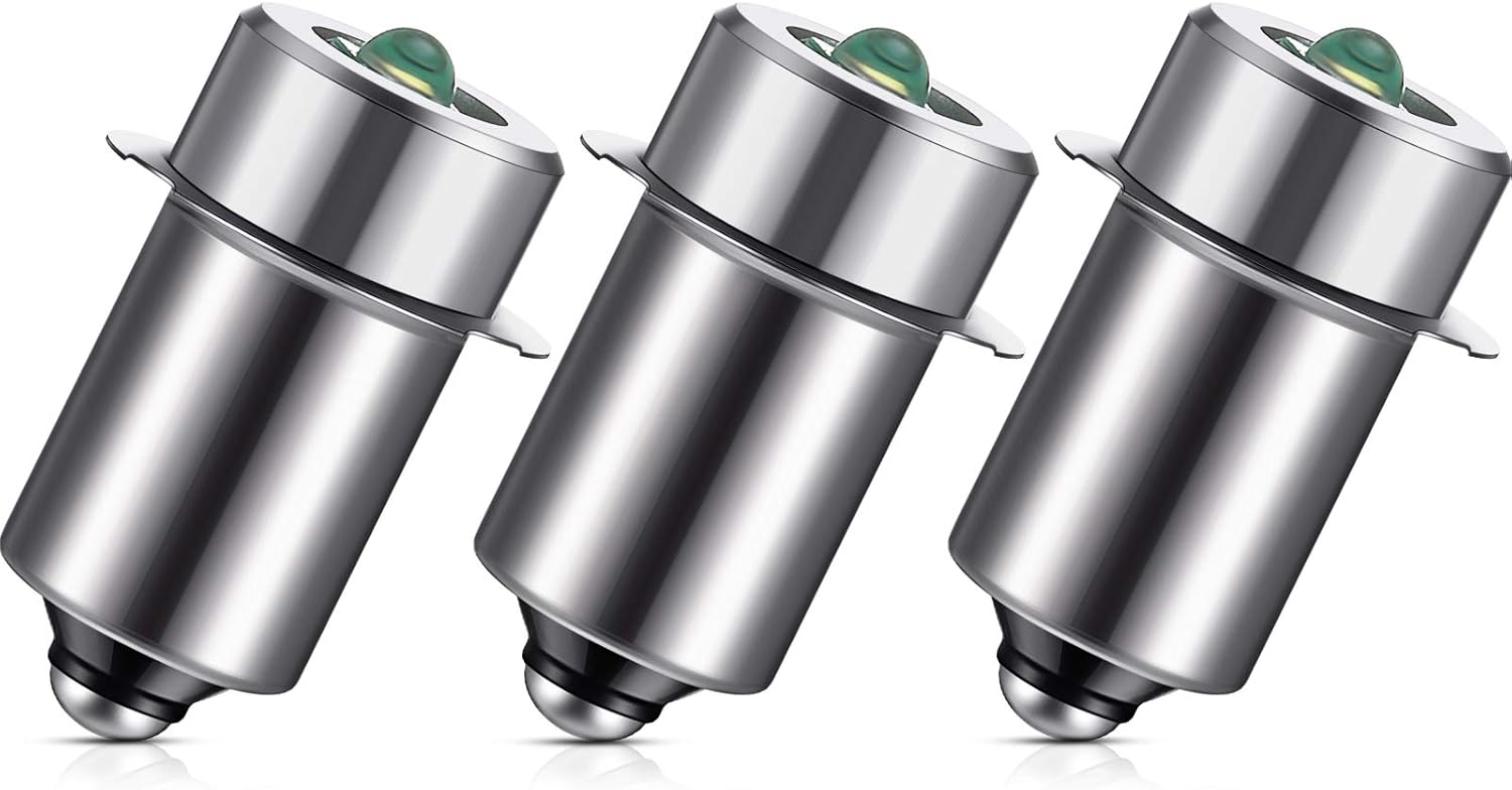 Honoson 3 Pcs 6-24V LED Flashlight Bulbs 3w Dc Replacement