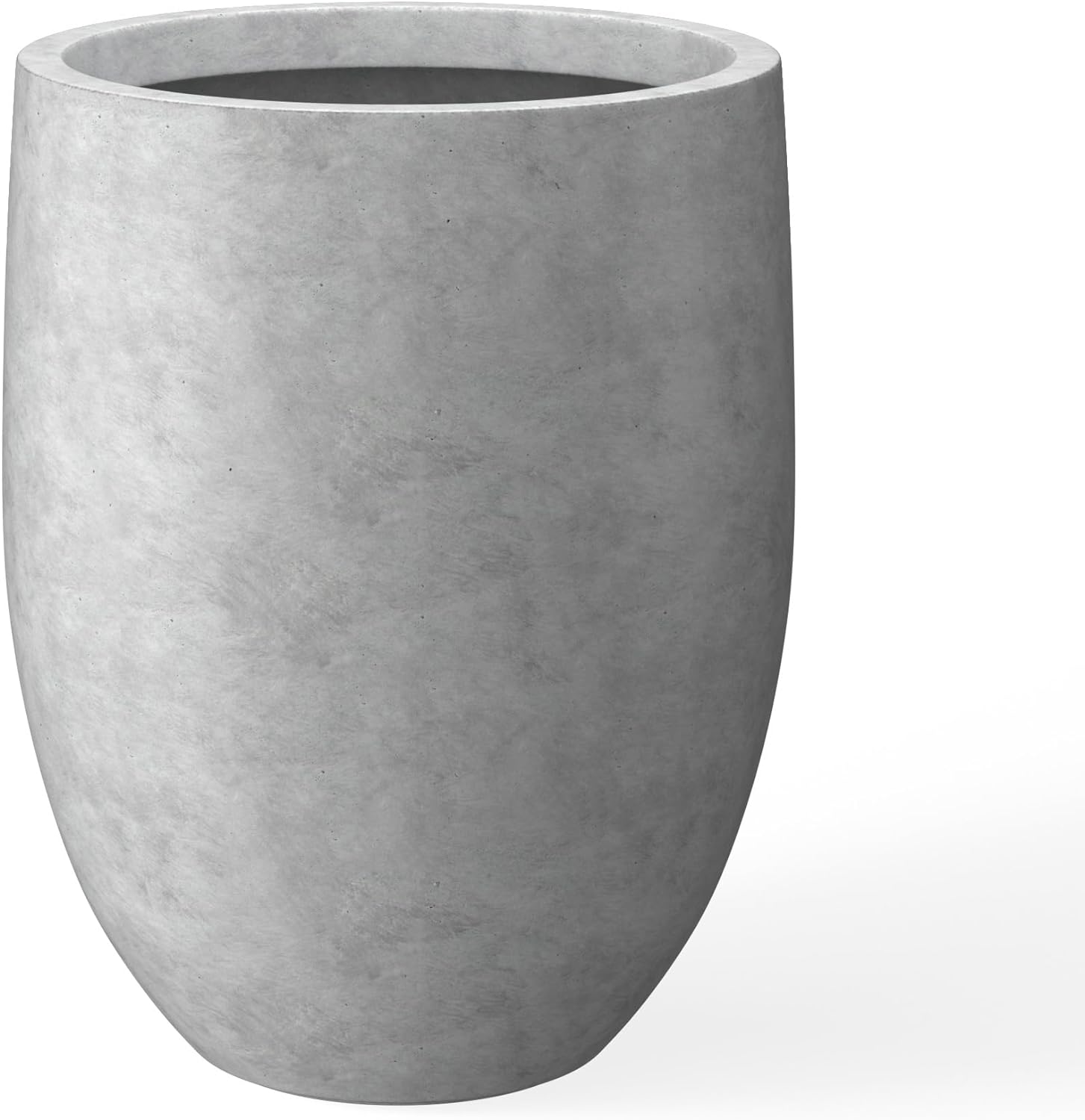Kante Tall Concrete Planter 21.7" Modern White Floor Pot for Indoor Outdoor