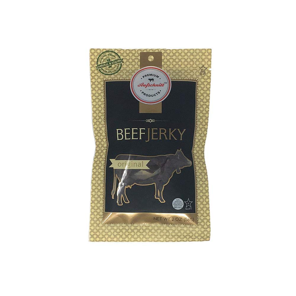 Aufschnitt Grass Fed Beef Jerky - Low Sodium, Certified Kosher - Made in USA - Keto Friendly - 3 Pack, Sweet Variety