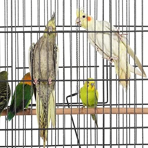 Topeakmart Wrought Iron Large Flight Parrot Bird Cage with Rolling Stand for Multiple Parakeets Conure Cockatiel Cage