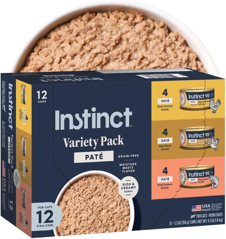 Instinct Original Grain Free Real Rabbit Recipe Natural Wet Canned Cat Food, 3 oz. Cans (Case of 24) | Rich & creamy pate texture, high protein, real rabbit, whole-food ingredients, grain-free, hydration support