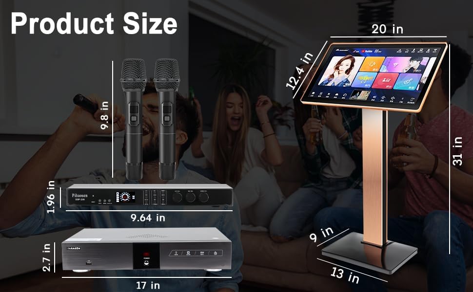 2026 New Chinese Karaoke Machine KV-V5 MAX Karaoke Player, with Reverb Wireless Microphone