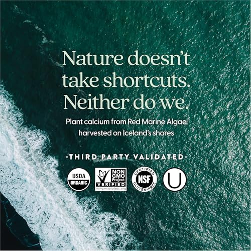 New Chapter Calcium Supplement - Bone Strength Tiny Tabs Plant-Based USDA Organic Calcium with Magnesium, Vitamin D3+K2, for Bone Health & Joint Mobility, Heart Support, 905 mg dose - 240 Tiny Tabs