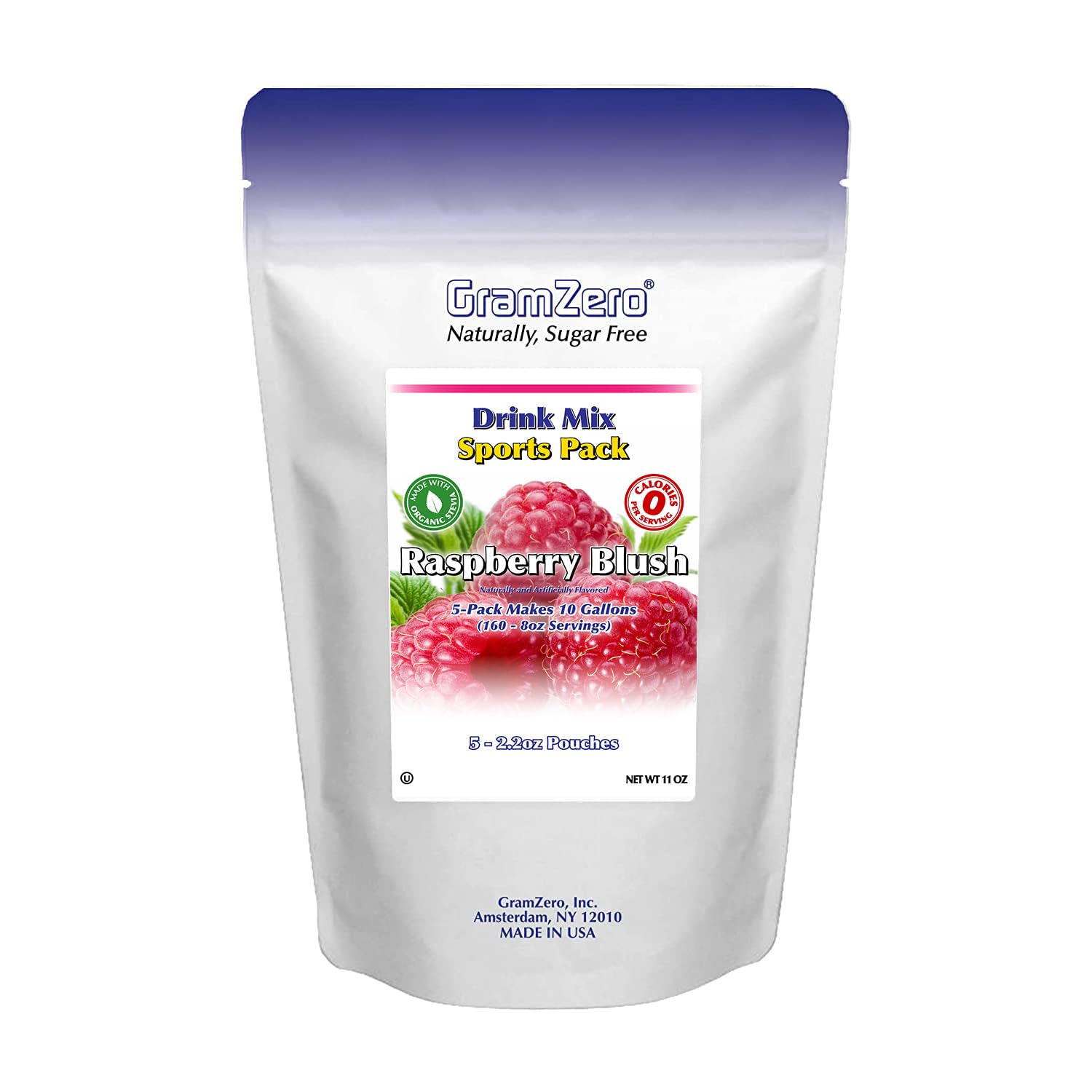 GramZero Grape Sugar Free Drink Mix Sports Pack, Great For Nutrition Club Loaded Teas, Zero Calorie, Stevia Sweetened