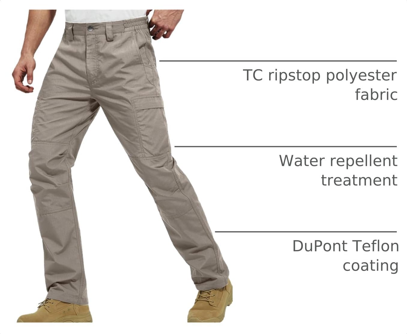 FREE SOLDIER Mens Cargo Work Tactical Pants Ripstop