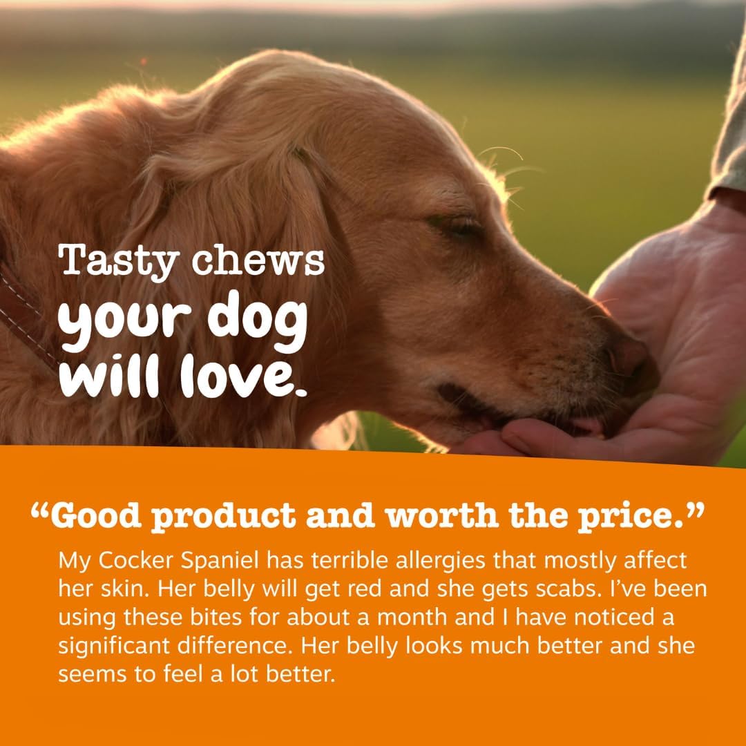 Zesty Paws Allergy Immune Bites - Dog Allergy Chews, Dog Probiotics for Itchy Skin and Ears, Lamb, 90ct