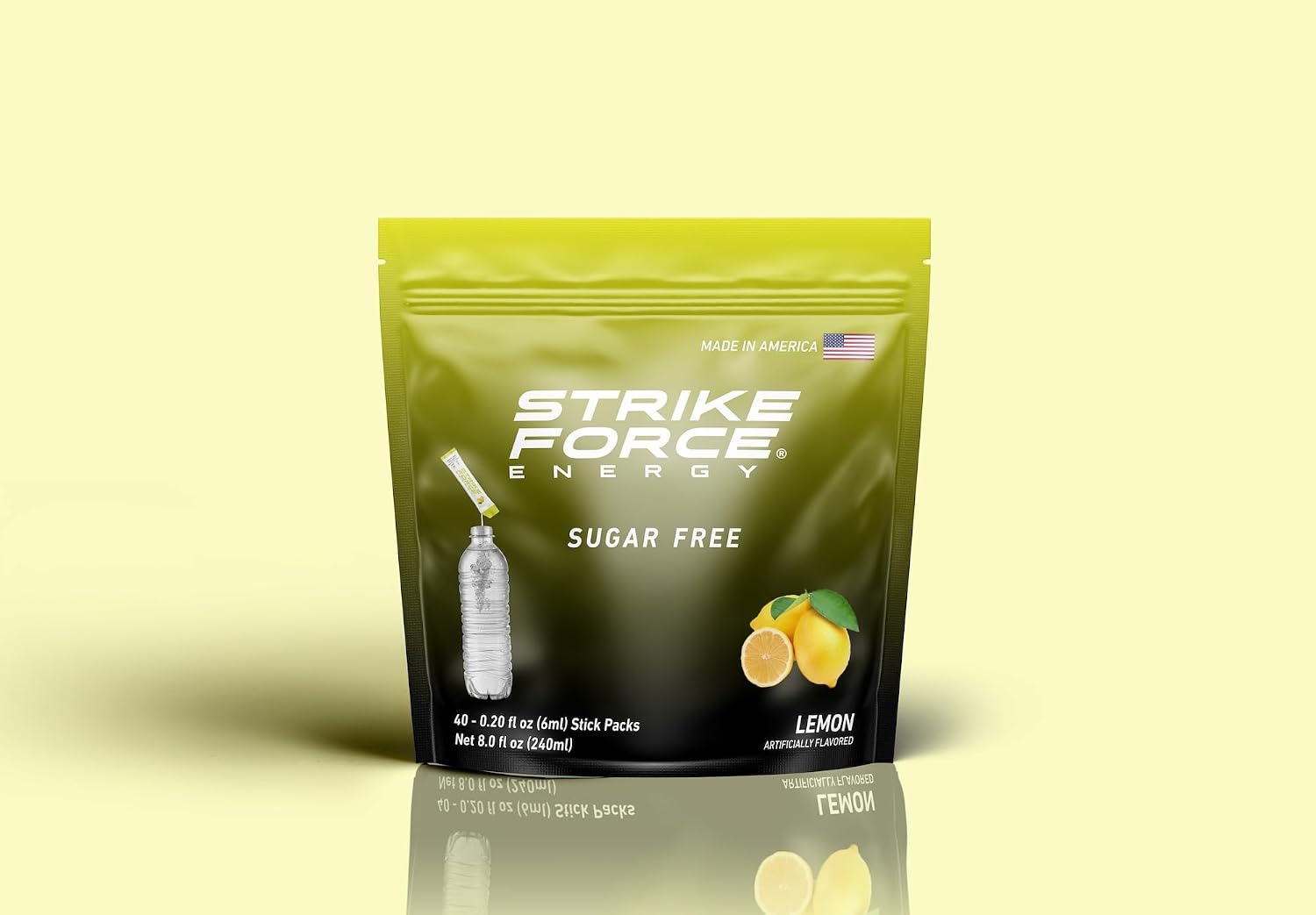 Strike Force Energy Drink Mix - Original Flavor - Natural Tasting Caffeine Drink - Turn Any Drink into a Healthy Energy Drink - Zero Calories, Keto Friendly, Sugar Free, Pre Workout (40 Liquid Packs)