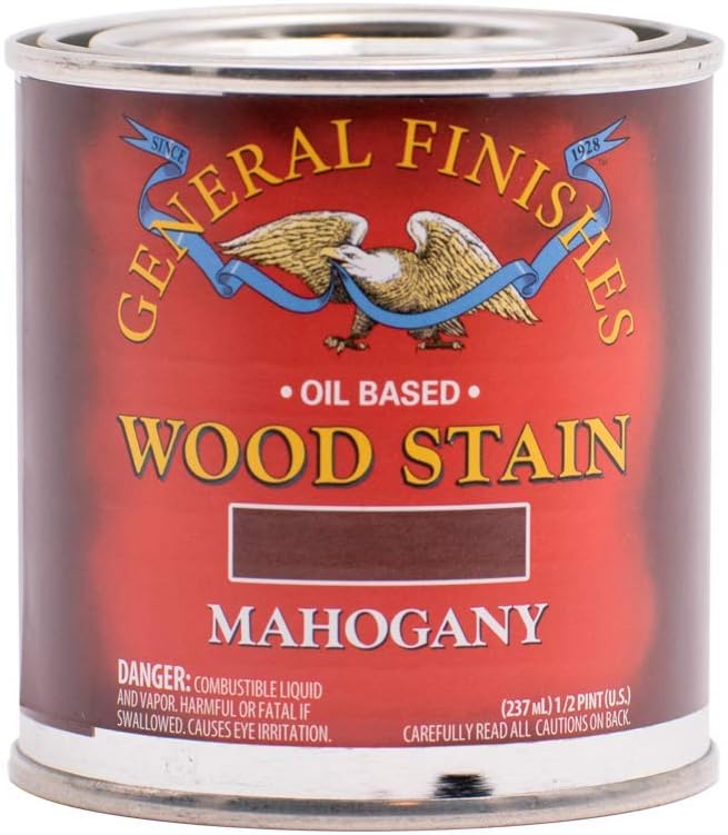 General Finishes Oil Based Penetrating Wood Stain, 1/2 Pint, American Walnut