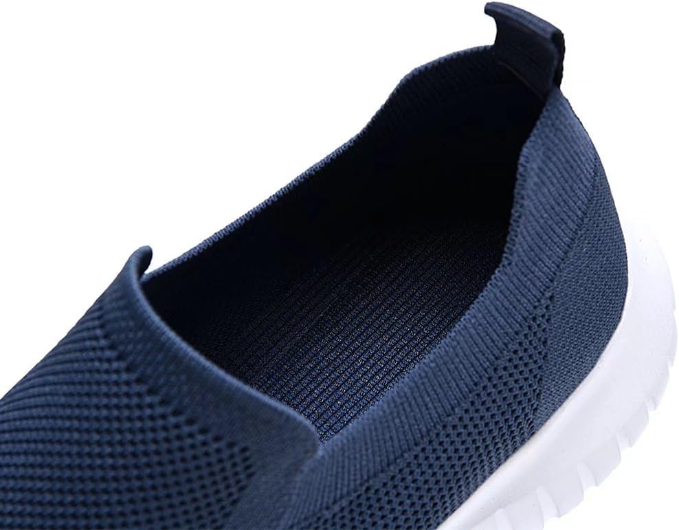 konhill Mens Slip-On Knit Walking Sneakers
