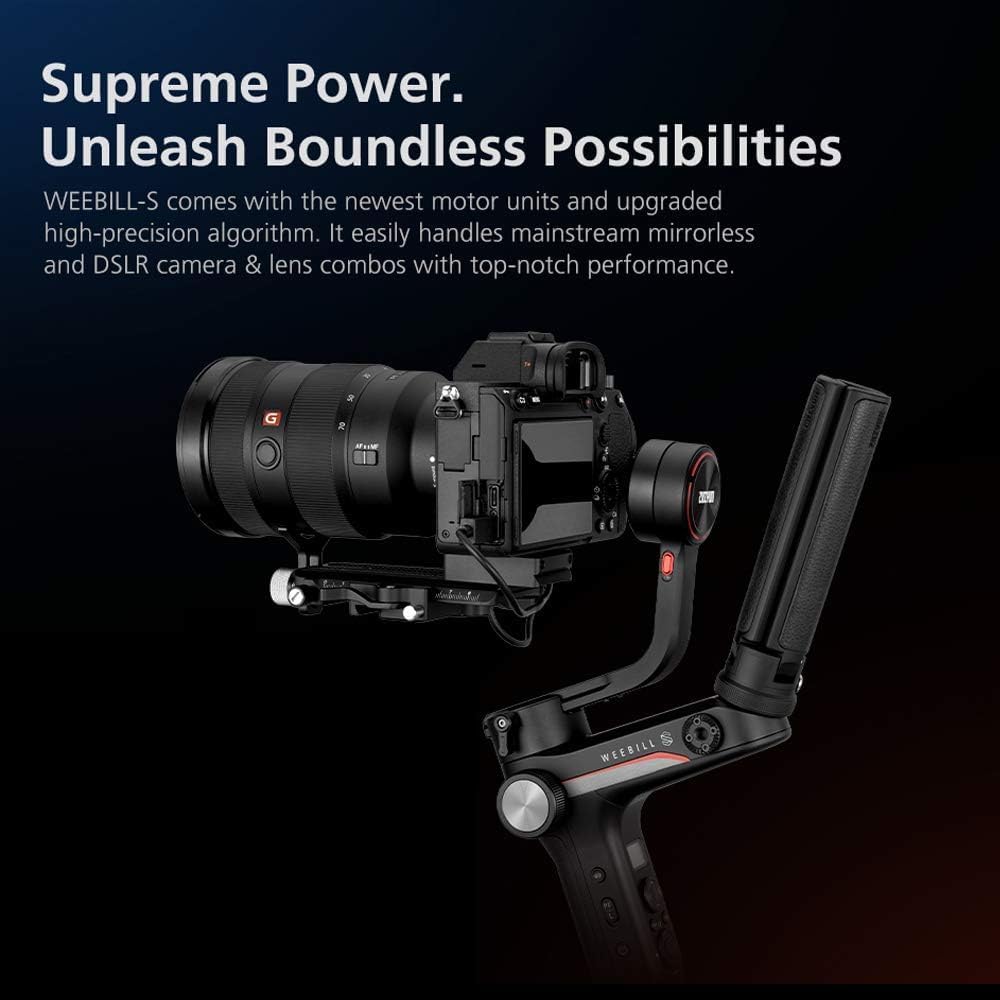 Zhi yun Weebill S Gimbal Stabilizer for Mirrorless and DSLR Camera, for Canon 5DIV 5DIII EOS R Sony A7M3 A7R3 A7 III A9 Panasonic S1 GH5s Nikon Z6