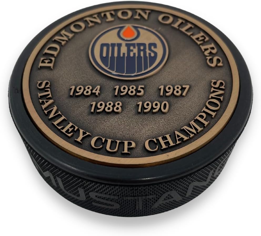 Sports Decor Stanley Cup Years Gold Medallion Puck