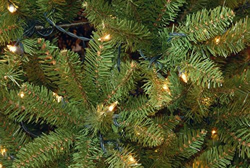 National Tree Company 7.5ft Pre-Lit Downswept Douglas Fir Christmas Tree | 750 Clear Lights, 1,867 Tips, Includes Stand, Artificial, Green