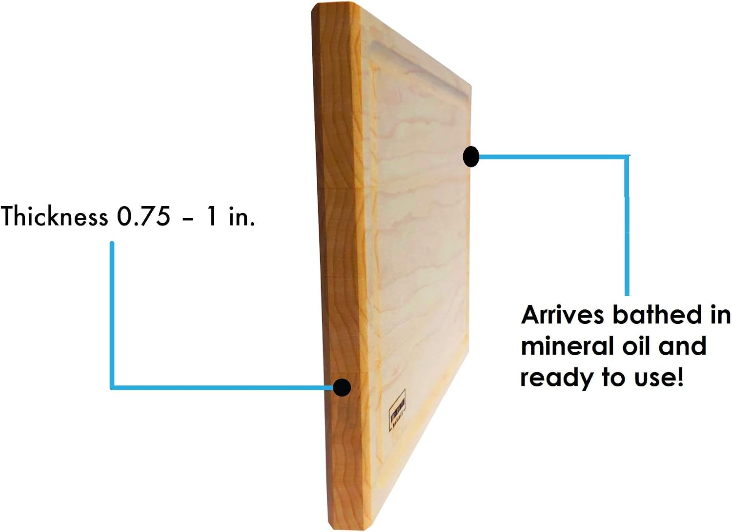 Premium Maple Wood Cutting Board - 12x8 Inches, Reversible Chopping Board for Kitchen, Cheese, and Charcuterie, Durable and Knife-Friendly