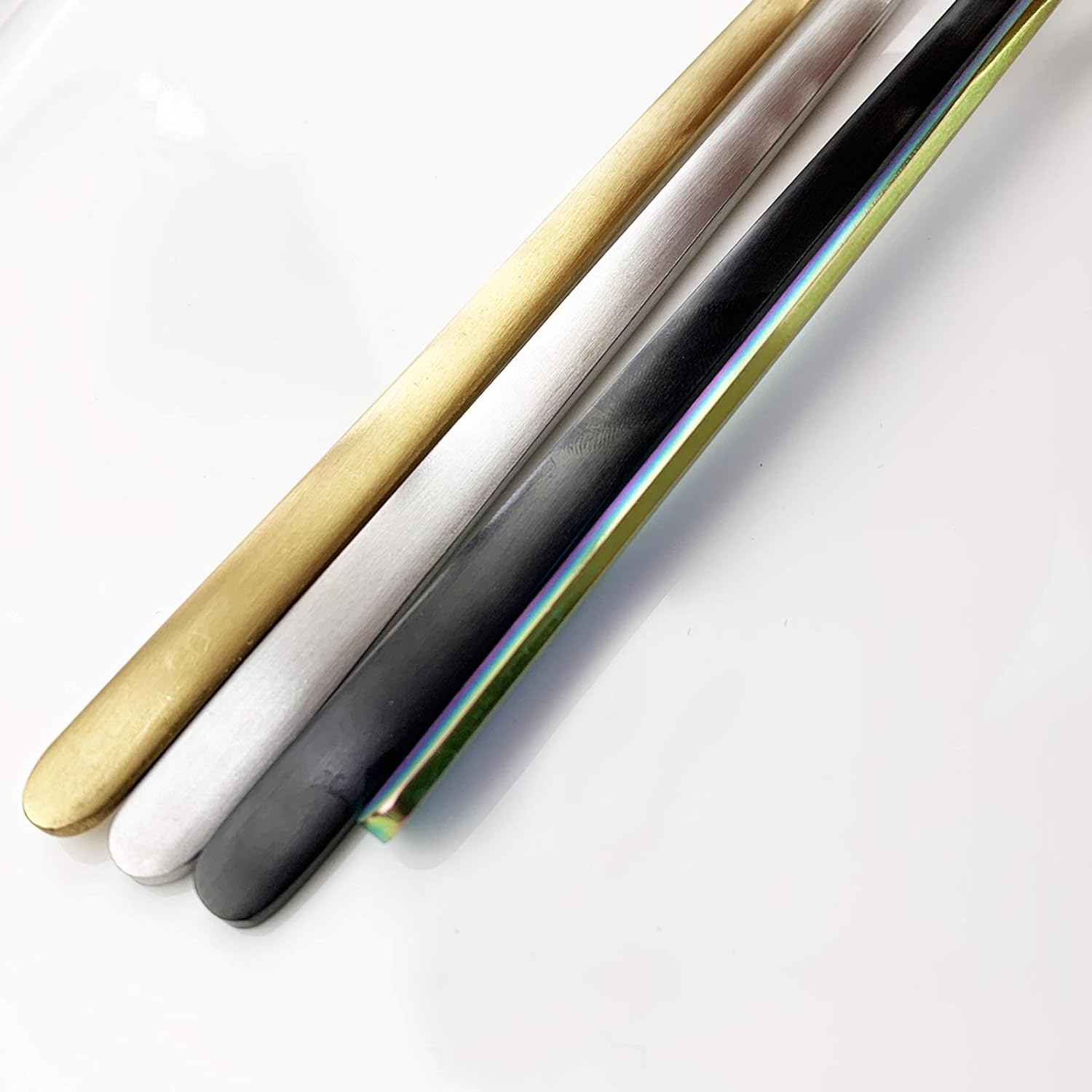 JASHII Hangable Silverware Set, Matte Rainbow Flatware Cutlery Set Service for 2