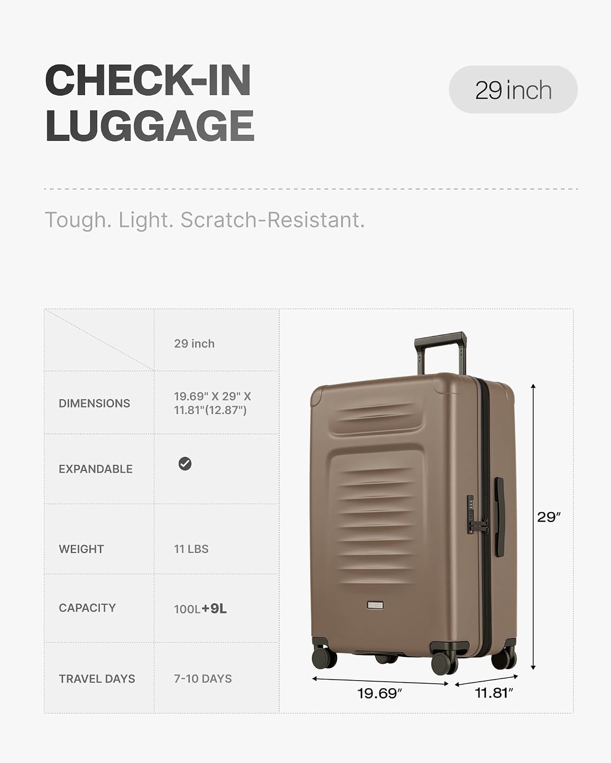 Coolife Expandable Luggage with TSA Lock Carry On Green | Front Pocket with Laptop Compartment,22x14x9 Airline Approved,Durable Hardshell Suitcases,Reinforced Bottom Groove