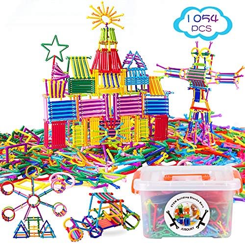 Juboury 1054Pcs Building Toy Building Blocks Bars Educational Set Puzzle