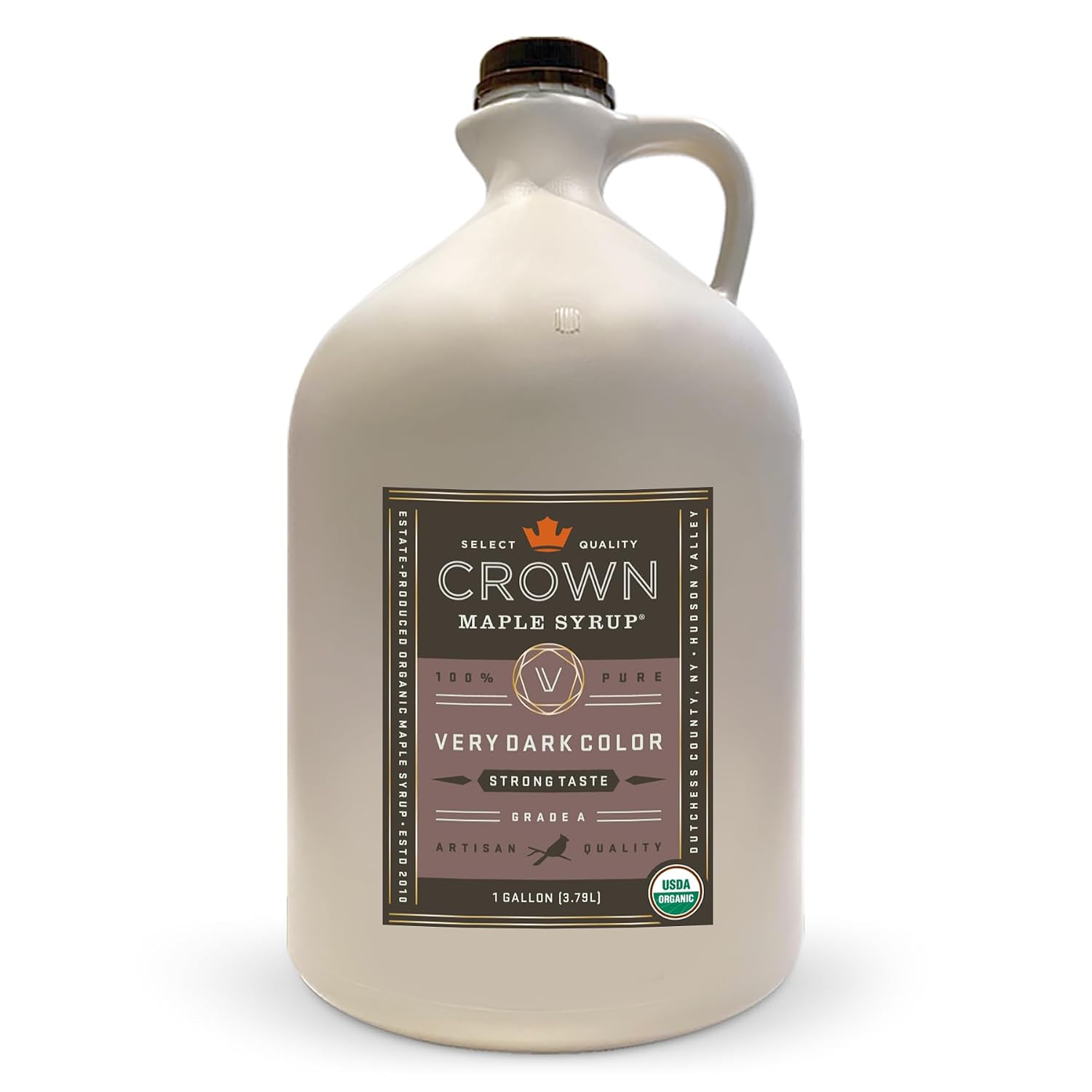 Crown Maple Organic 100% Pure Amber Color Rich Taste Maple Syrup, Flavor Marinades, Cocktails, Pancakes, Squash & Bacon, 12.7 Fl Oz