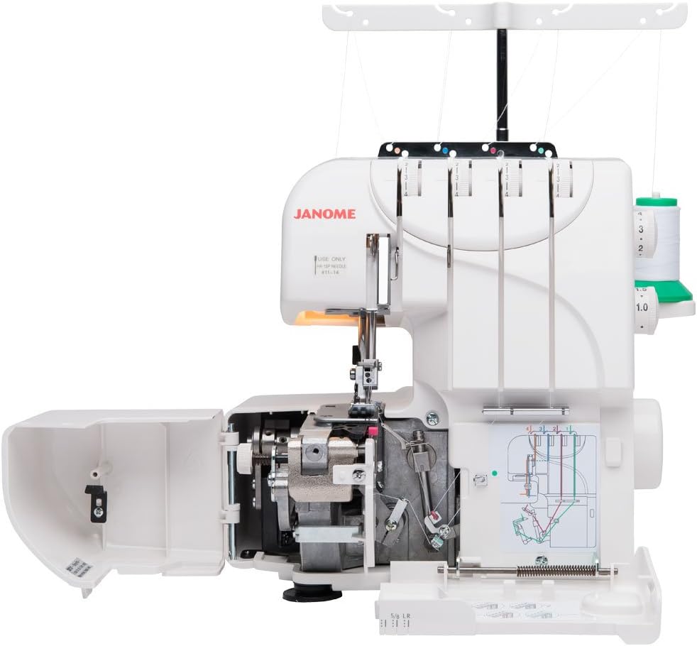 Janome MOD-8933 Serger with Lay-In Threading, 3 and 4 Thread Convertible with Differential Feed