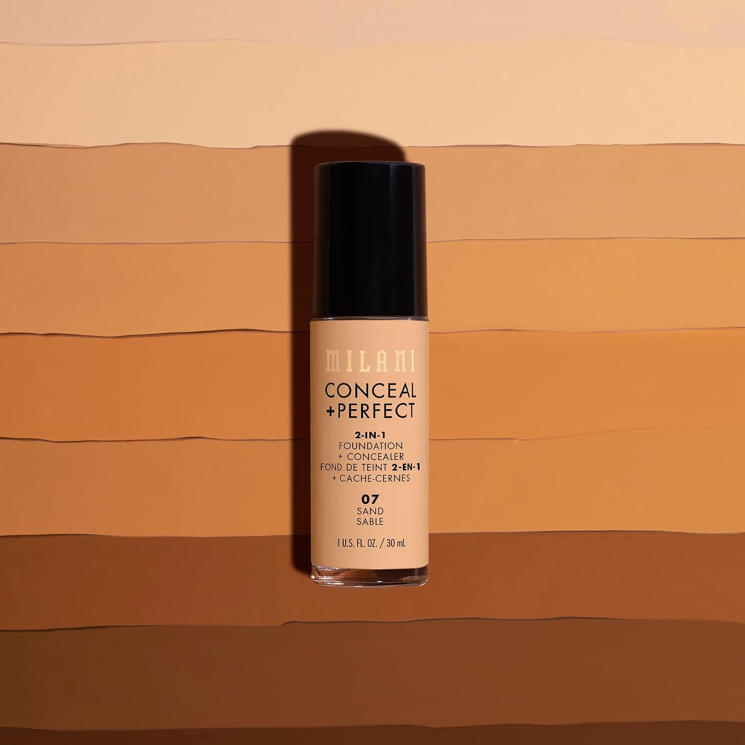 Milani Conceal + Perfect 2-in-1 Foundation + Concealer Makeup -13-Chestnut | Medium-To-Full Coverage, Natural-Matte Finish. Under Eye Corrector, Cover Redness & Imperfections. Waterproof & Sweat-Proof.