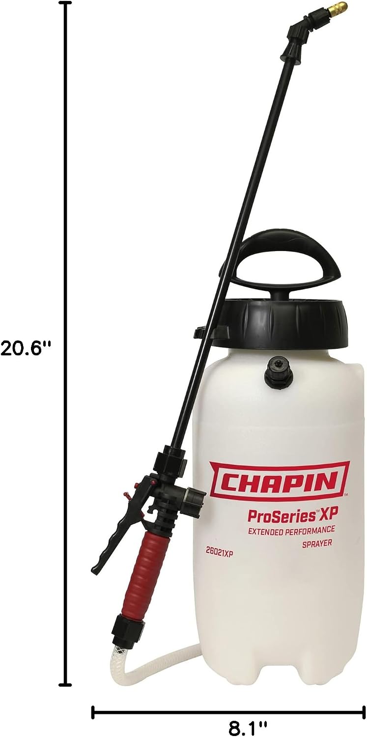 Chapin International 26031XP Chapin ProSeries Poly Sprayer for Fertilizer, Herbicides and Pesticides, 3-Ga, 20 inches, Translucent White