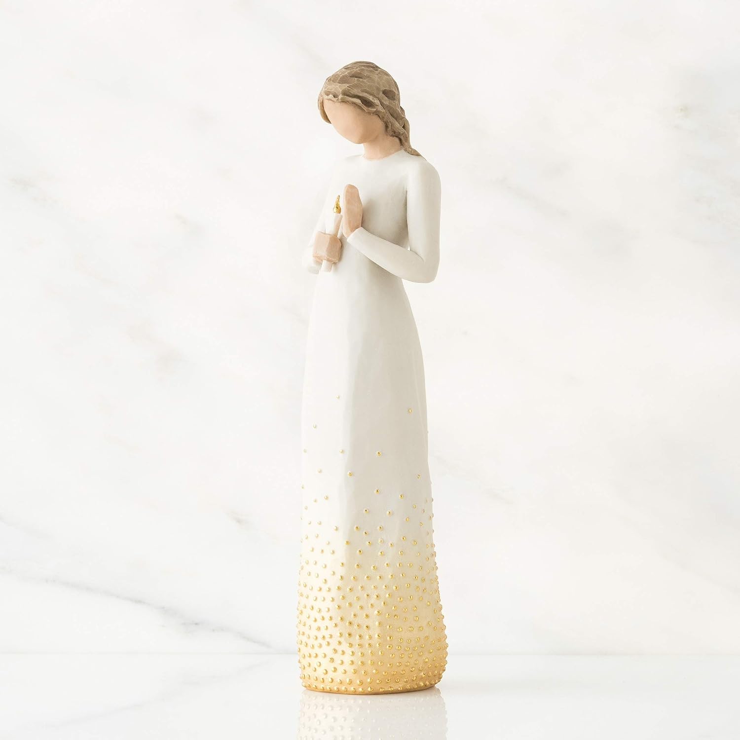 Willow Tree Quietly, Sculpted Hand-Painted Figure | Cast from a Susan Lordi Original Carving, Gift Offering Comfort, Peace, Support and Inner Strength, Includes Enclosure Card