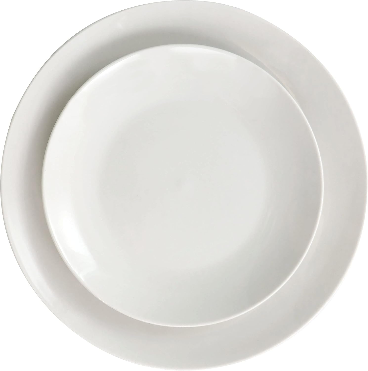 Elama White Porcelain Dish Dinnerware Set, 18 Piece, Newman