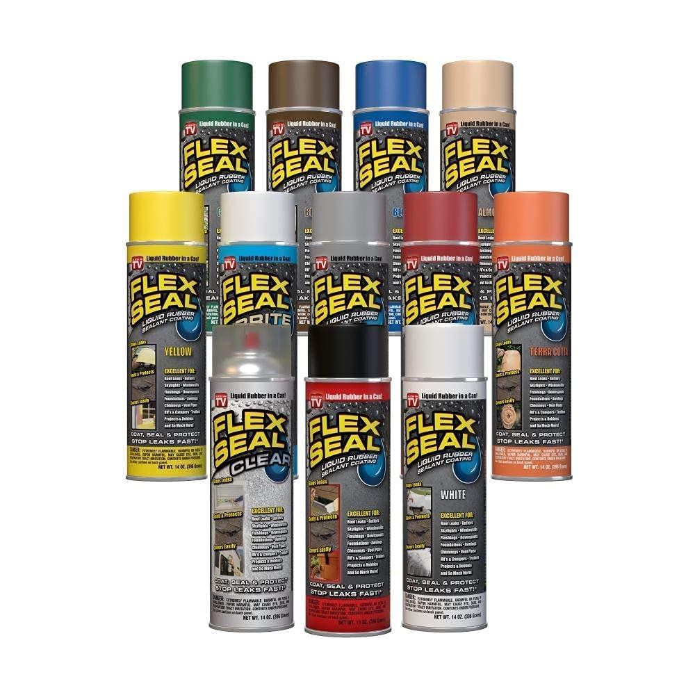 Flex Seal, 14 oz, 2-Pack, Terracotta, Stop Leaks Instantly, Waterproof Rubber Spray On Sealant Coating, Perfect for Gutters, Wood, RV, Campers