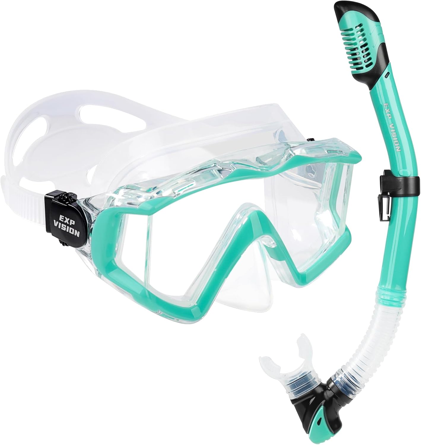 Adult Pano 3 Scuba Diving Mask, Tempered Glass Snorkel Mask Anti-Fog Swim Mask No Leakage Swim Goggles with Nose Cover Snorkeling Gear for Snorkeling