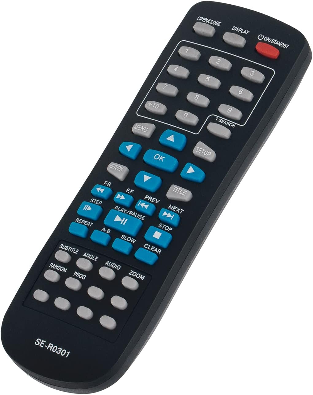 SE-R0301 Replace Remote Control SER0301 fit for Toshiba DVD Player SD-4100 | SD-4200 SD-4200KC SD-4200KU SD-K790KU SD-4100KU SD-4300 SD-4300KU
